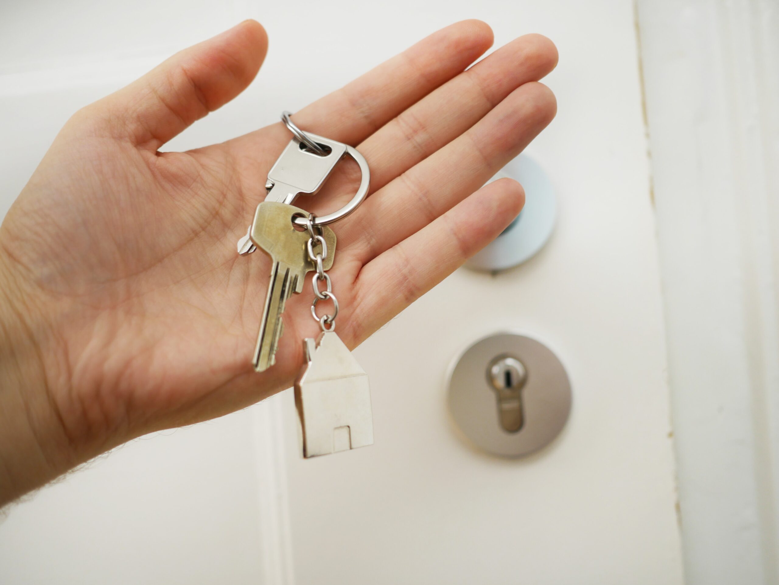 homeowner holding house key